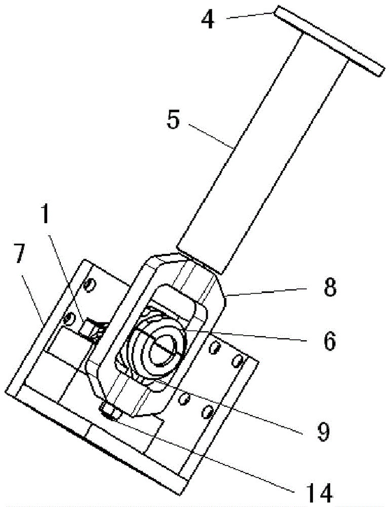 Automobile powertrain suspension arm destructive force test fixture and tensile test device