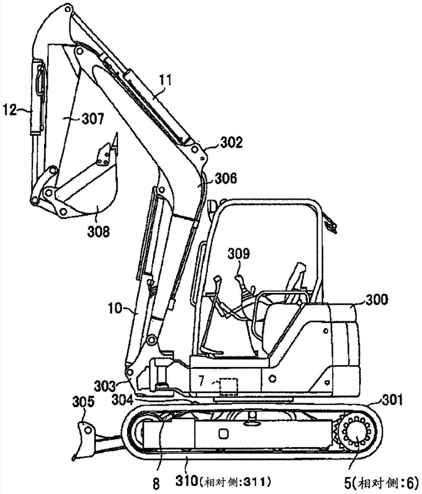 Hydraulic drive device of construction machine