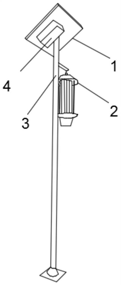 Variable-frequency solar insecticidal lamp