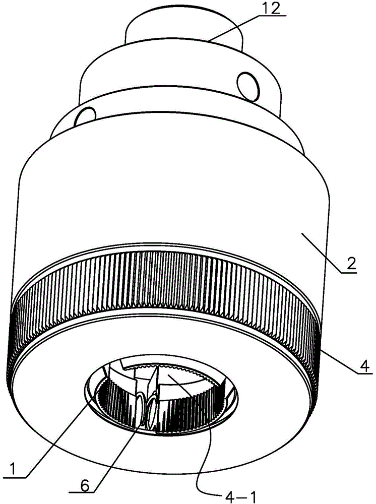 Cap-screwing machine chuck