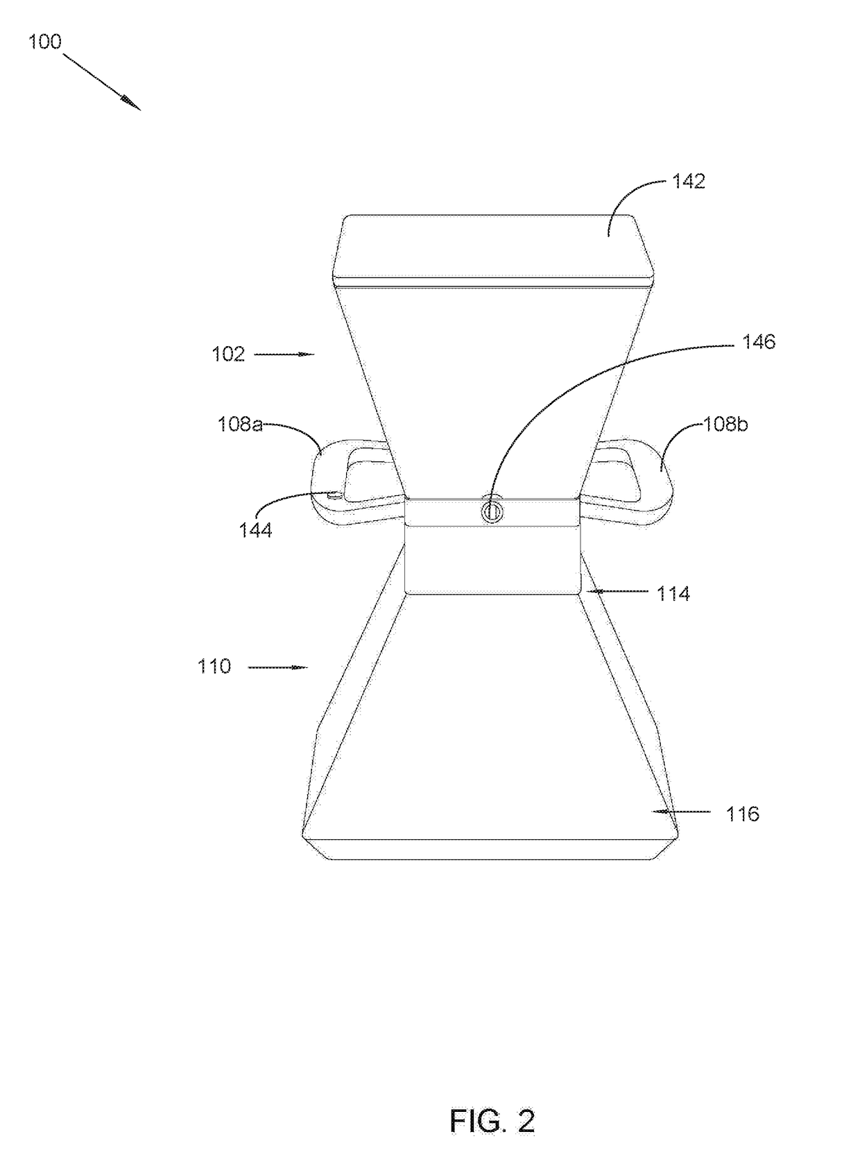 Electric handheld broadcast spreader with pattern and speed controlling baffled skirt