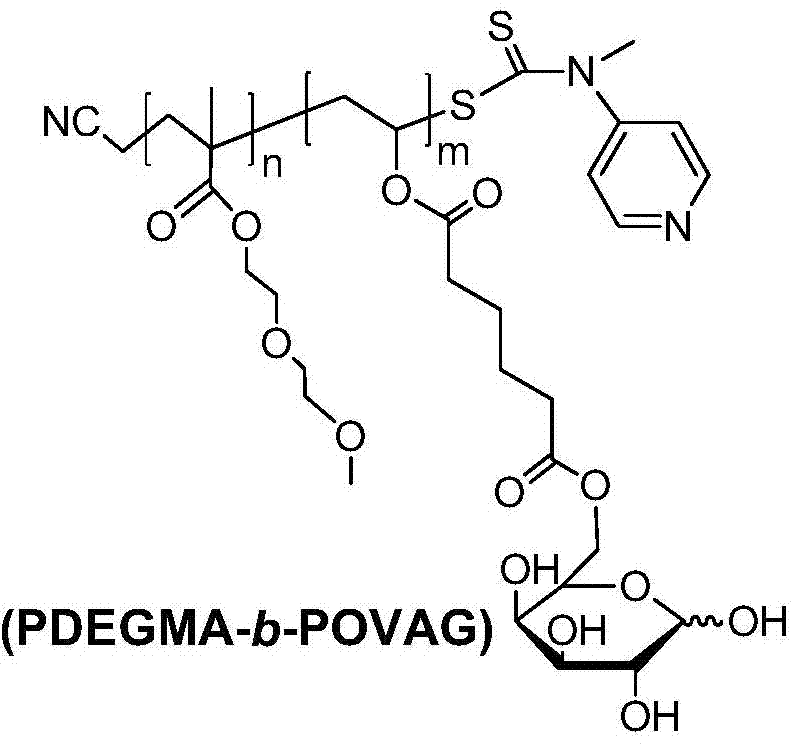 Method for synthesizing galactose block copolymer employing RAFT (reversible addition fragmentation chain transfer) method