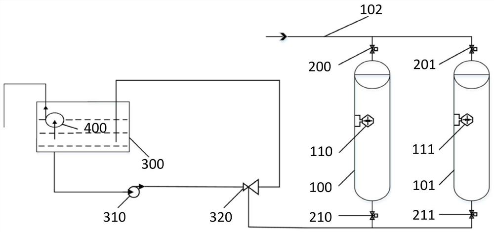 Liquefied hydrocarbon loading and unloading residual liquid recovery system and recovery method