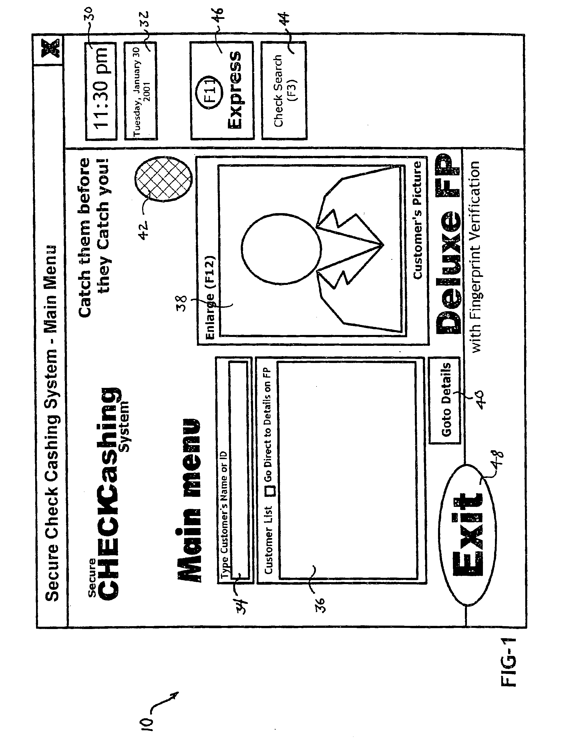 System and method for gathering customer information for completing check cashing transactions