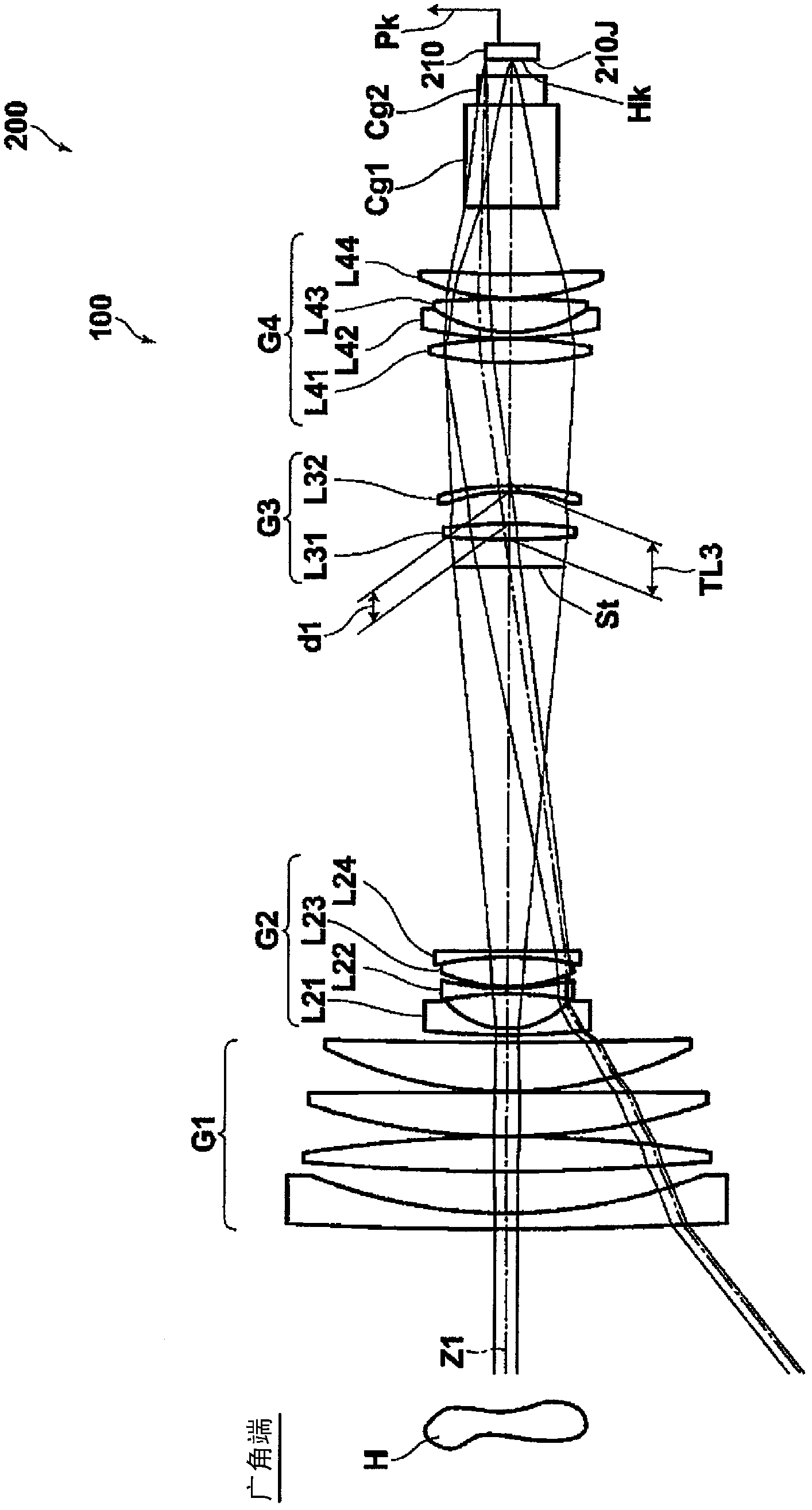 Zoom lens and imaging device