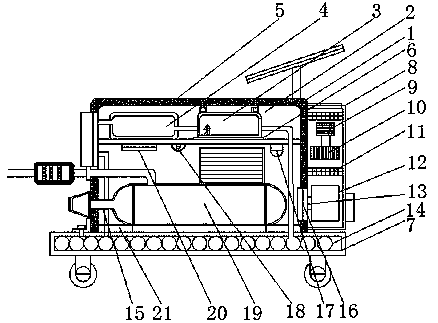 Silencing structure for air compressor