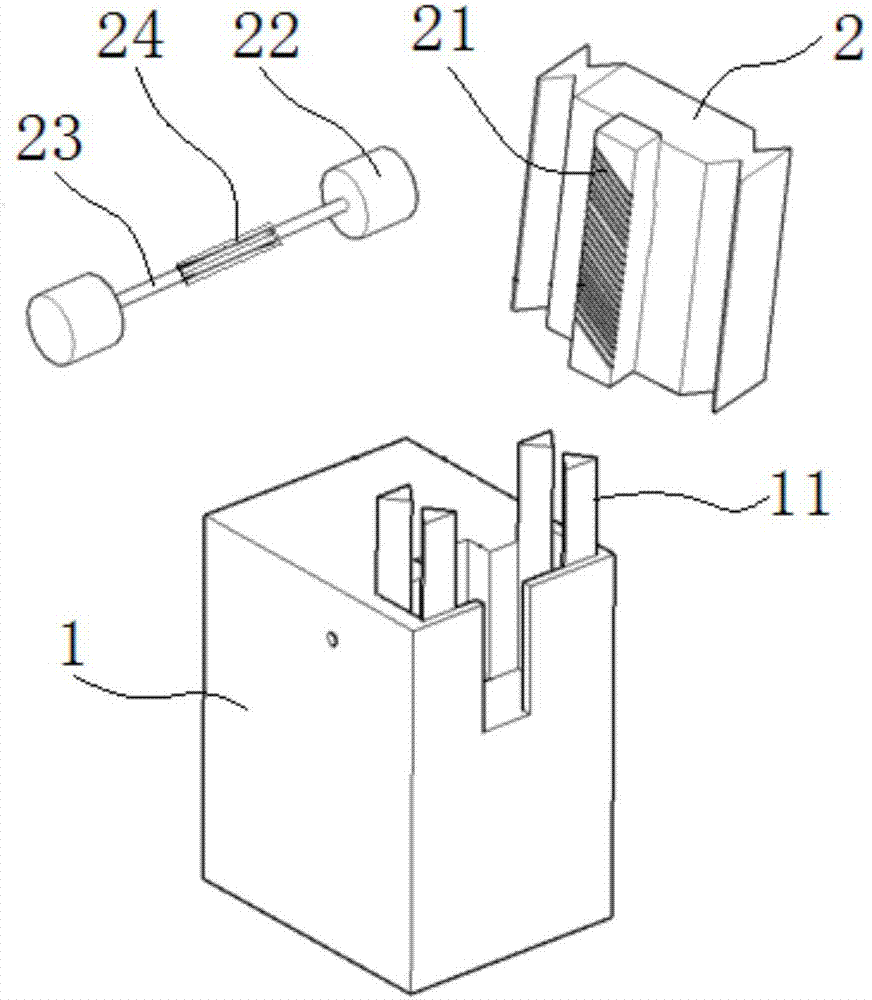 Device for butted splicing of annular support grid and section sample for transmission electron microscope