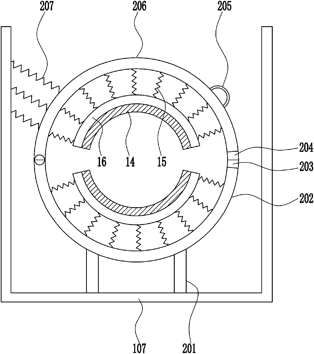 Lithium battery protection device having shock absorption function