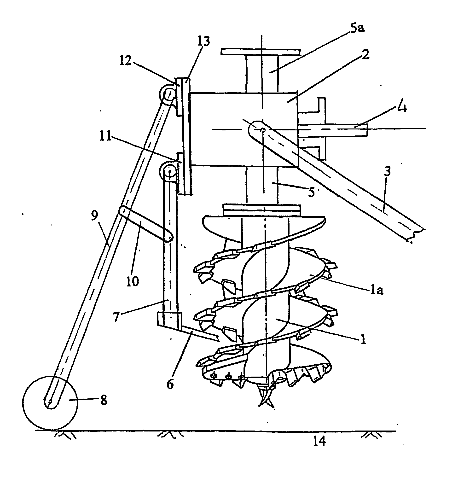 Method of cleaning hole diggers and spot cultivators and hole digger cleaning device