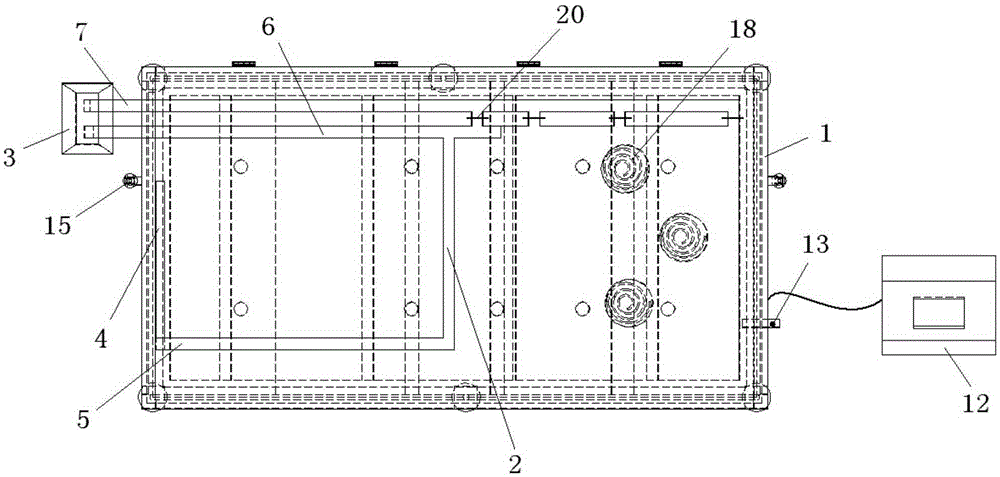 Simulating experiment device of goaf spontaneous ignition