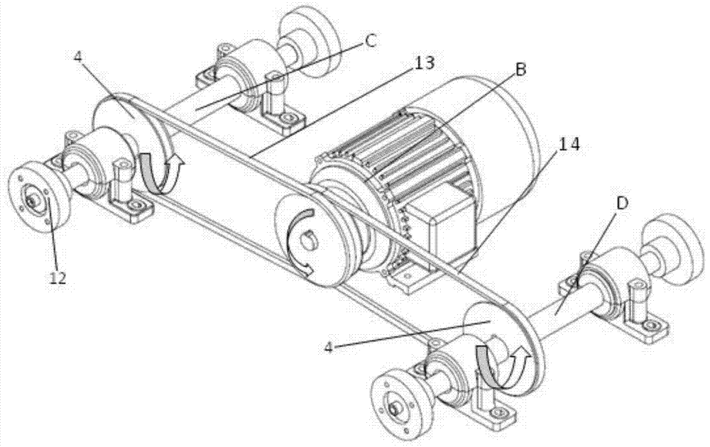 EMU axle end grounding device wear test bench