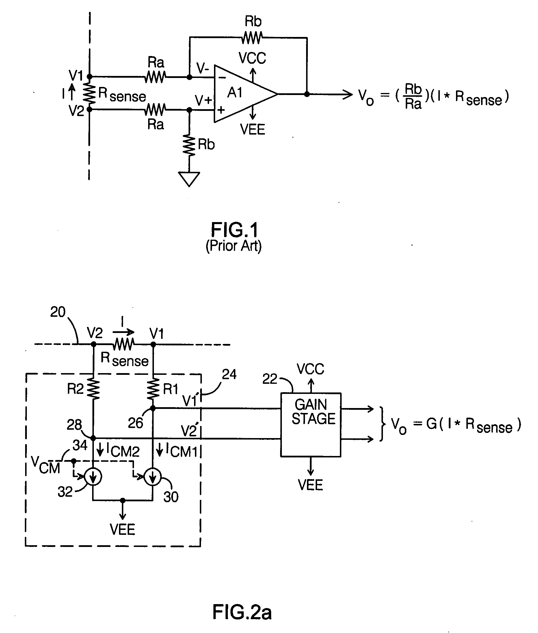 High-side current sense circuit with common-mode voltage reduction