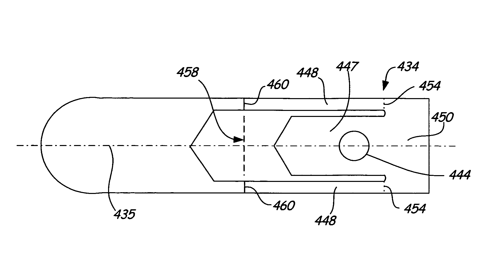 Flexure including controlled static attitude and load point contact