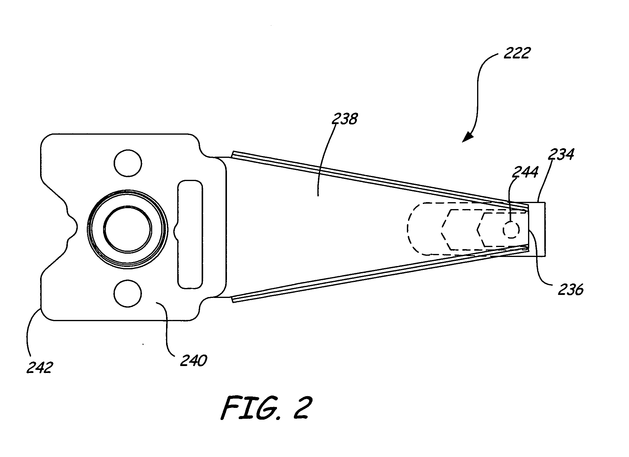 Flexure including controlled static attitude and load point contact