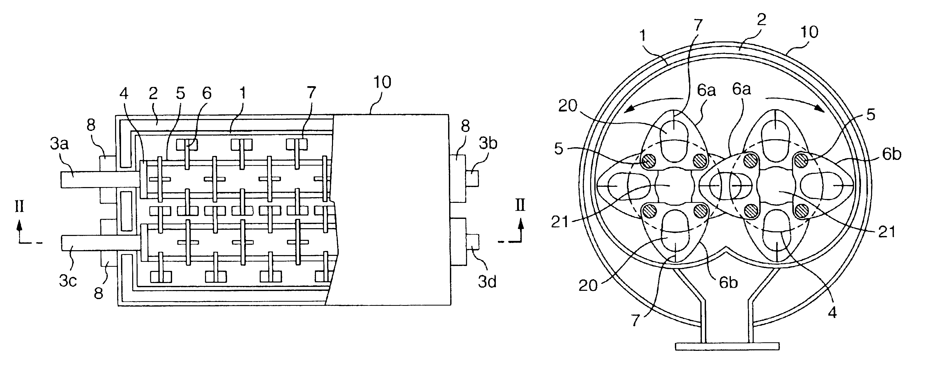Apparatus for continuous stirring and process for continuous polycondensation of polymer resin