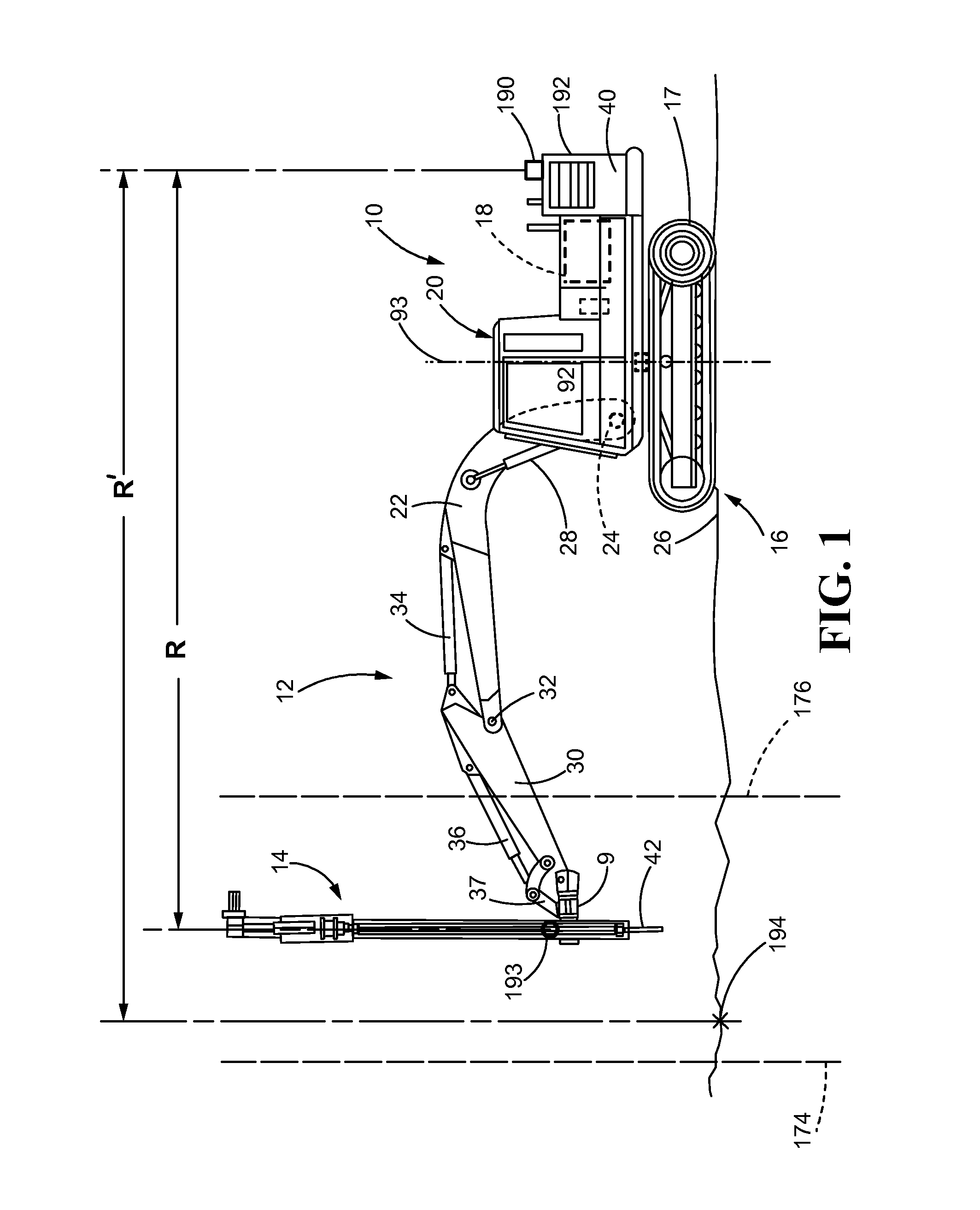 Automatic Swing and Radius Control System and Method for a Machine Implement