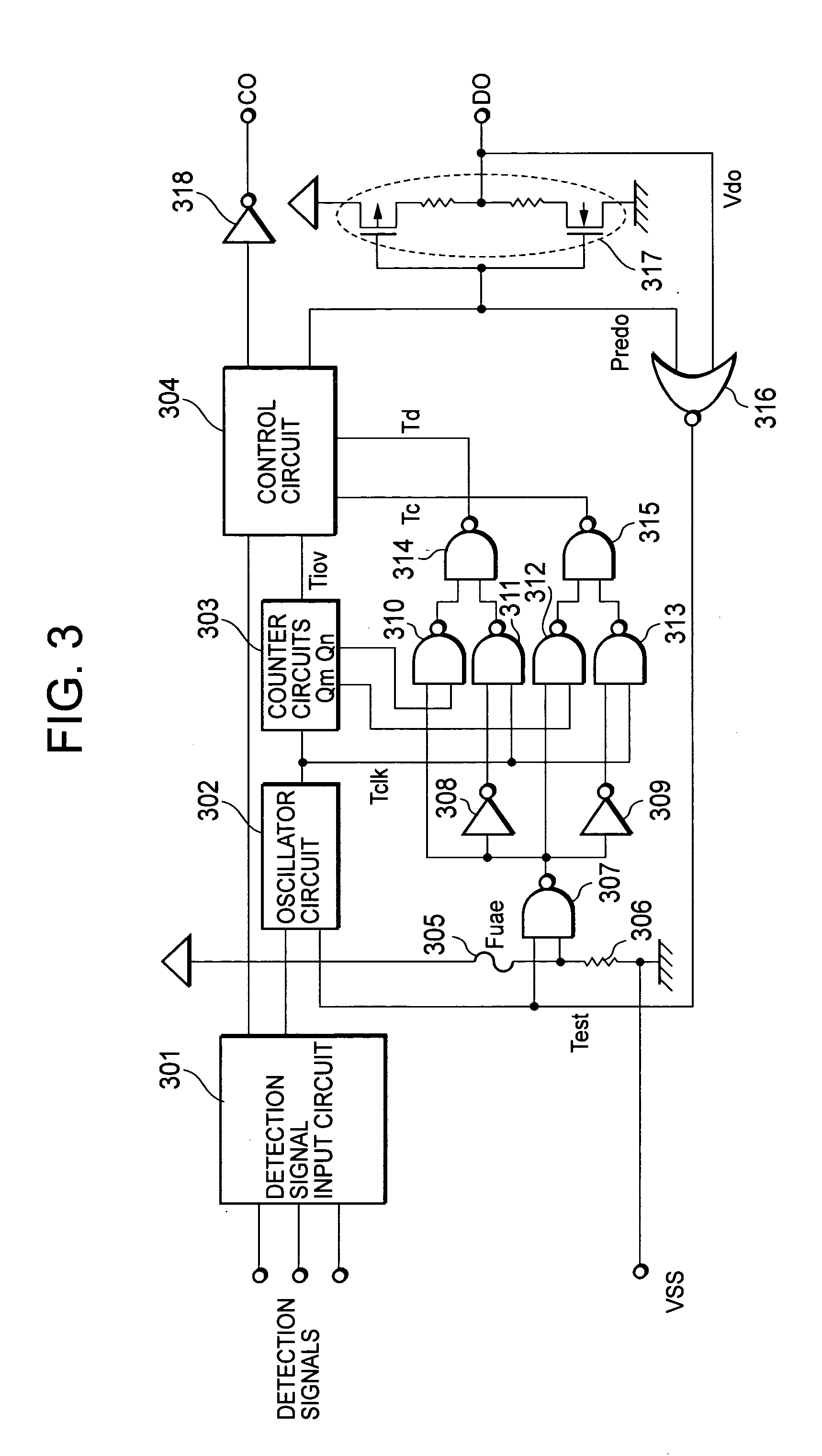 Charging and discharging control circuit, and charging type power supply device
