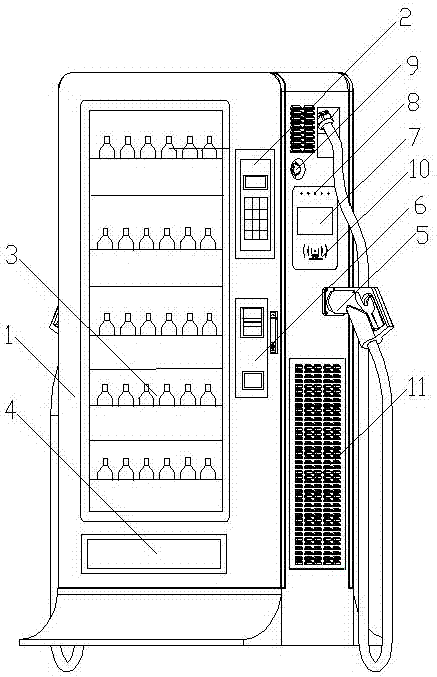 Charging pile with automatic vending system