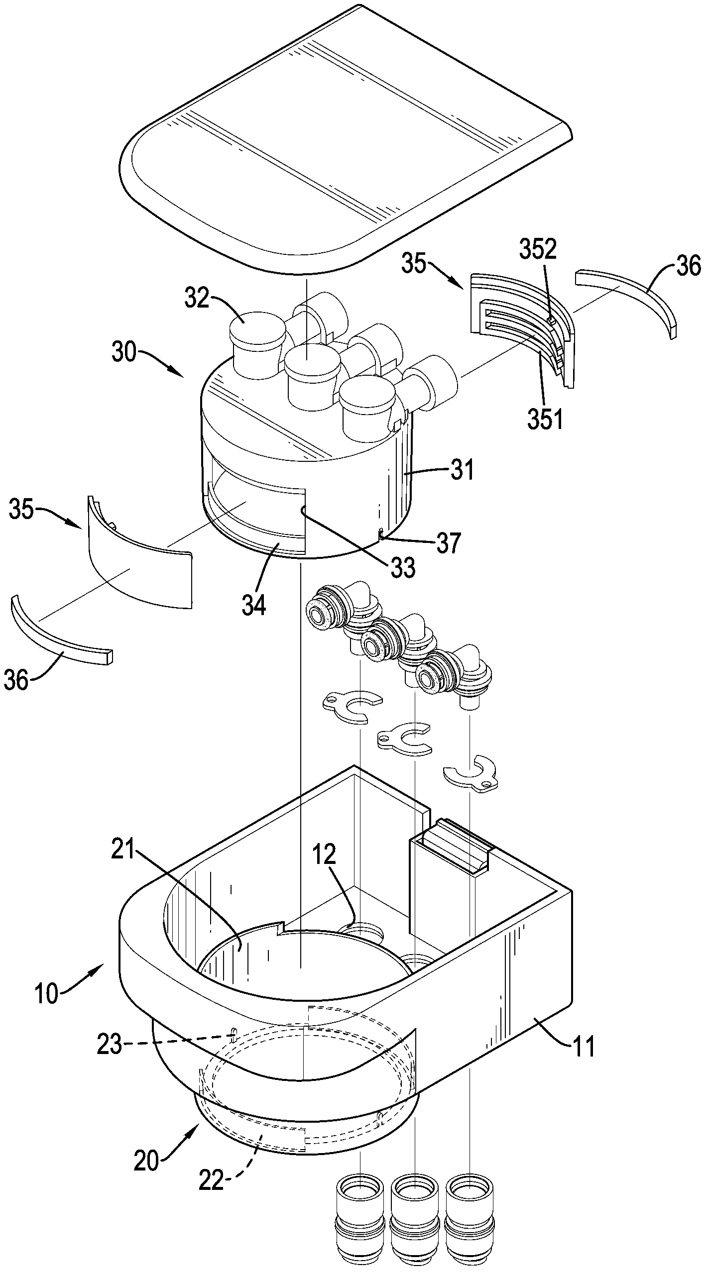 Water filter system frame device