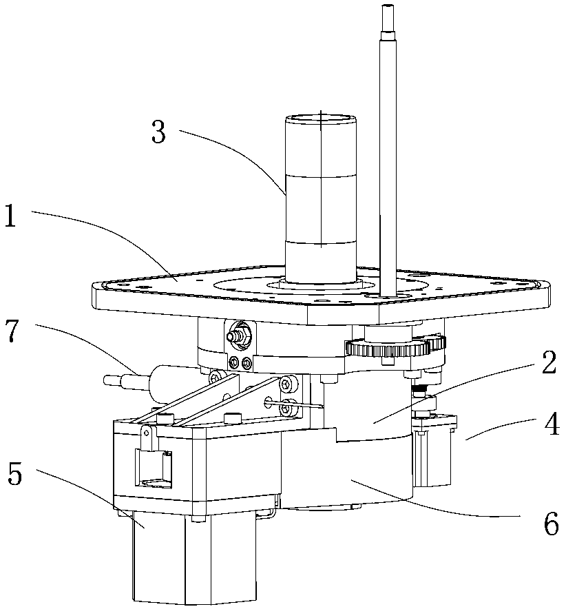 Large-plate transmission and density control structure of knitting hosiery machine