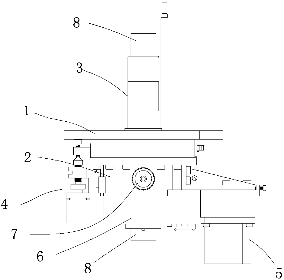 Large-plate transmission and density control structure of knitting hosiery machine