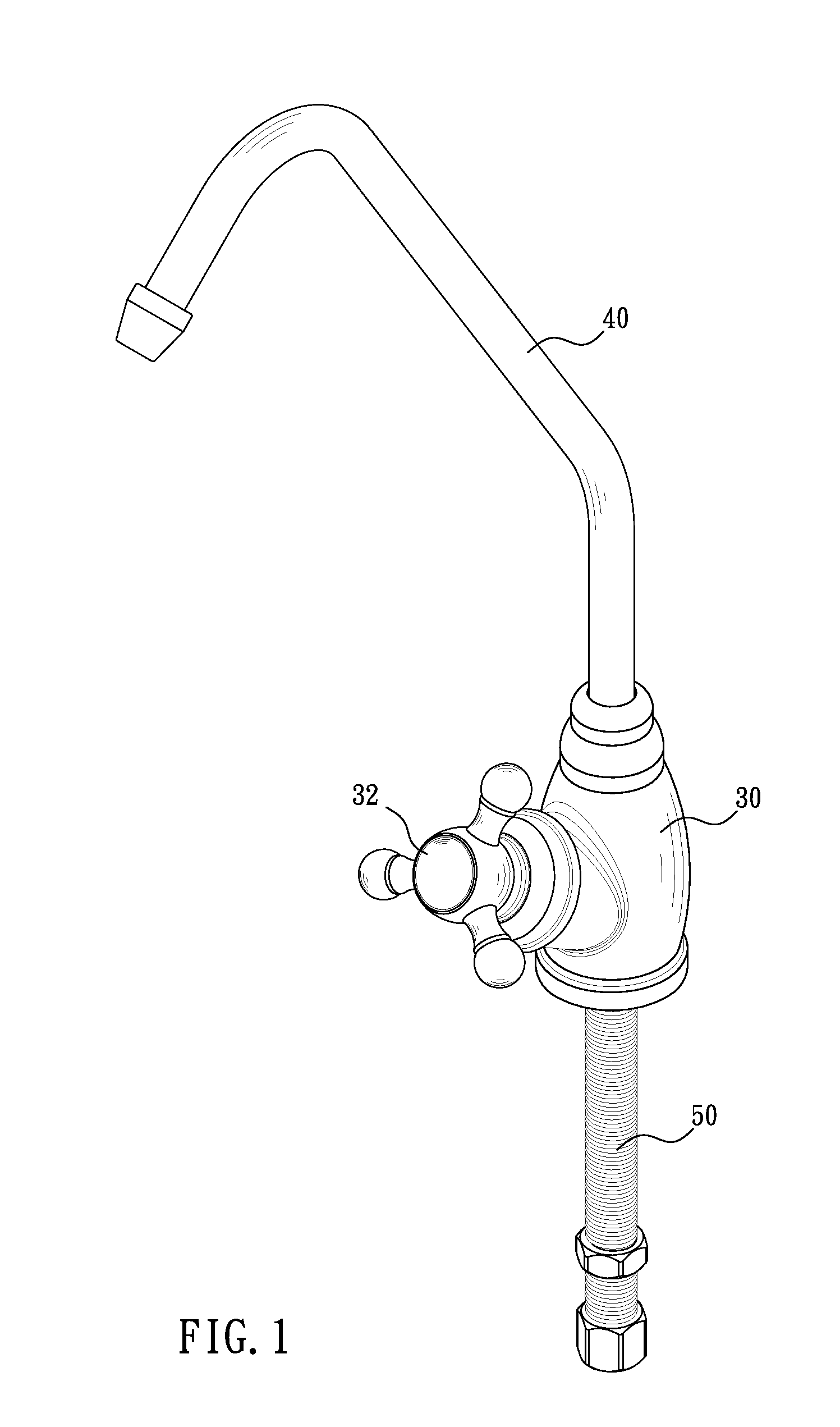 Faucet assembly with insulating core
