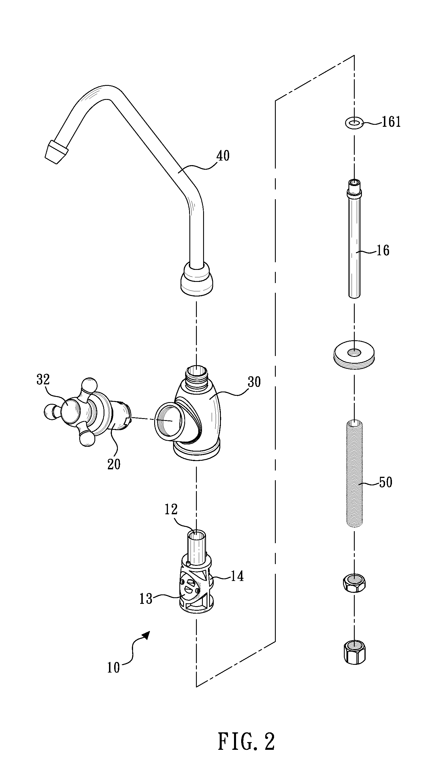 Faucet assembly with insulating core