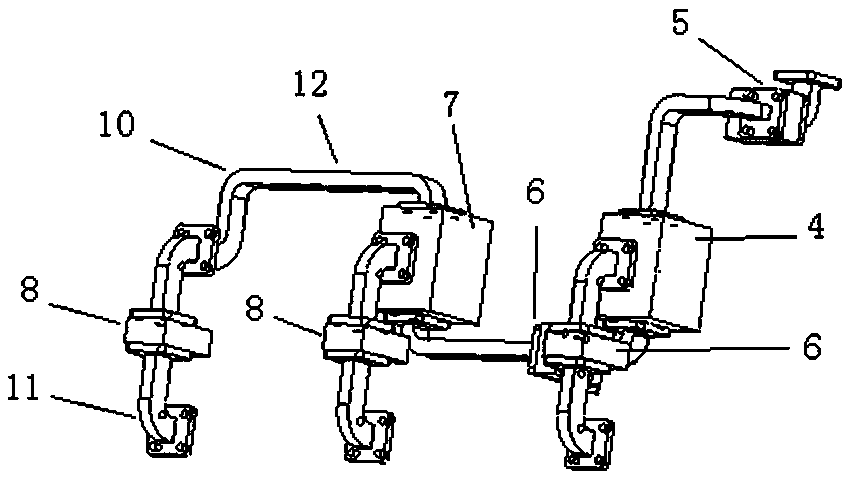 A millimeter-wave ferrite switch matrix in the form of an all-waveguide