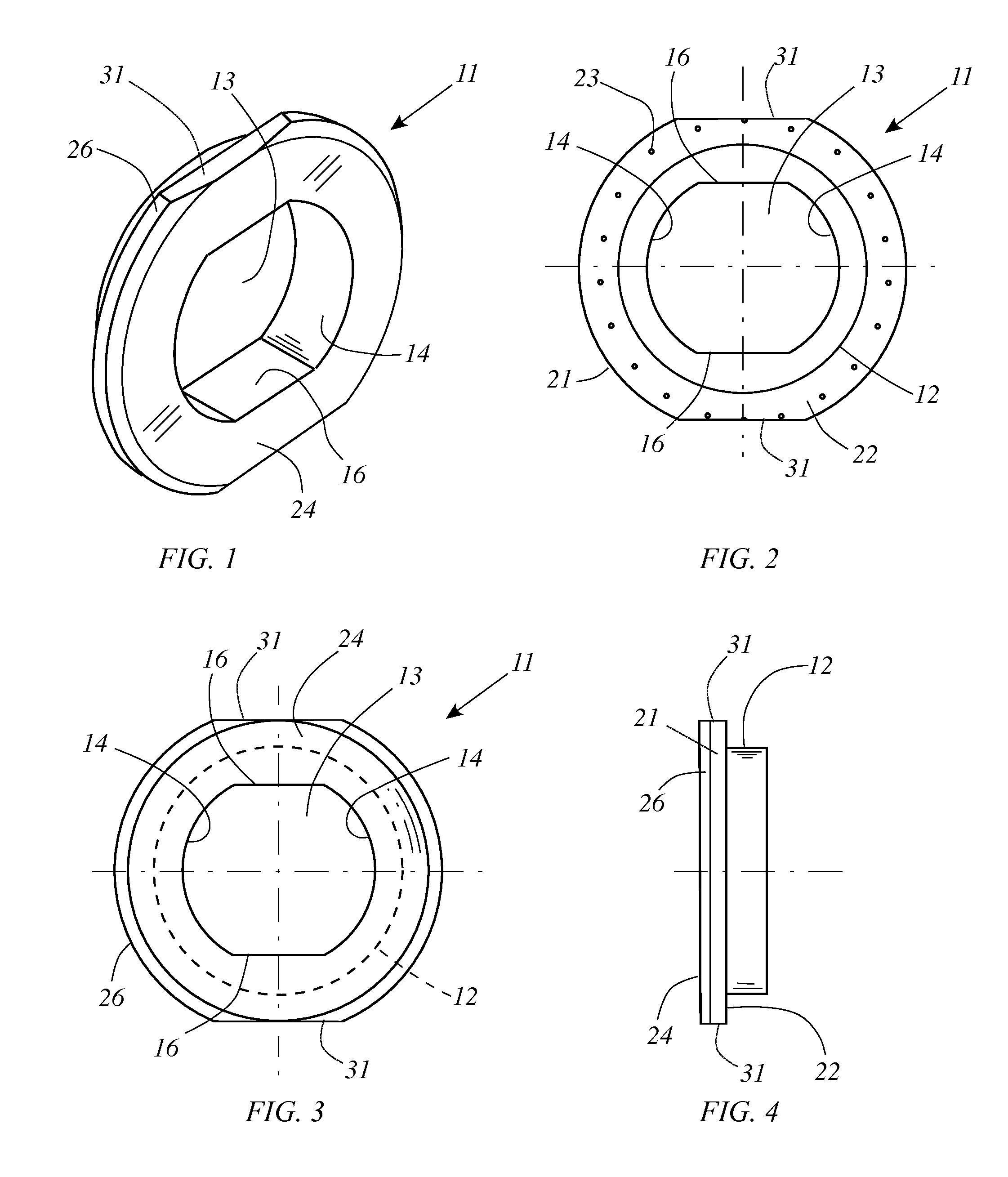 Hole adapter insert for lock mounting