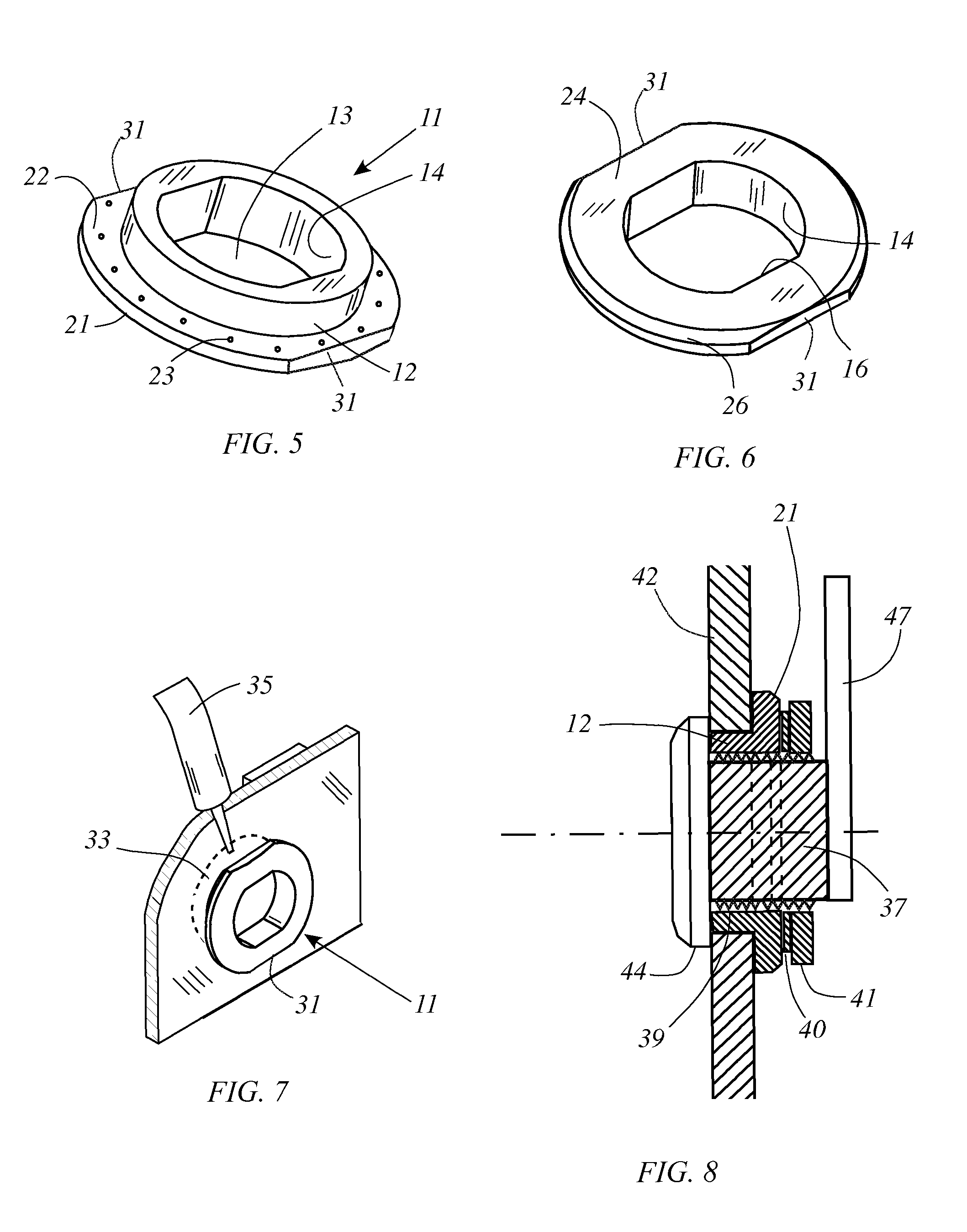 Hole adapter insert for lock mounting