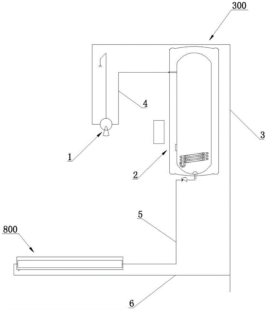 Tube-on-sheet heat exchanger type water heater