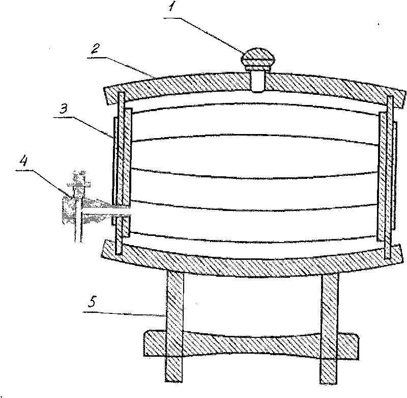 Carbonized oak wine barrel and fabrication process thereof
