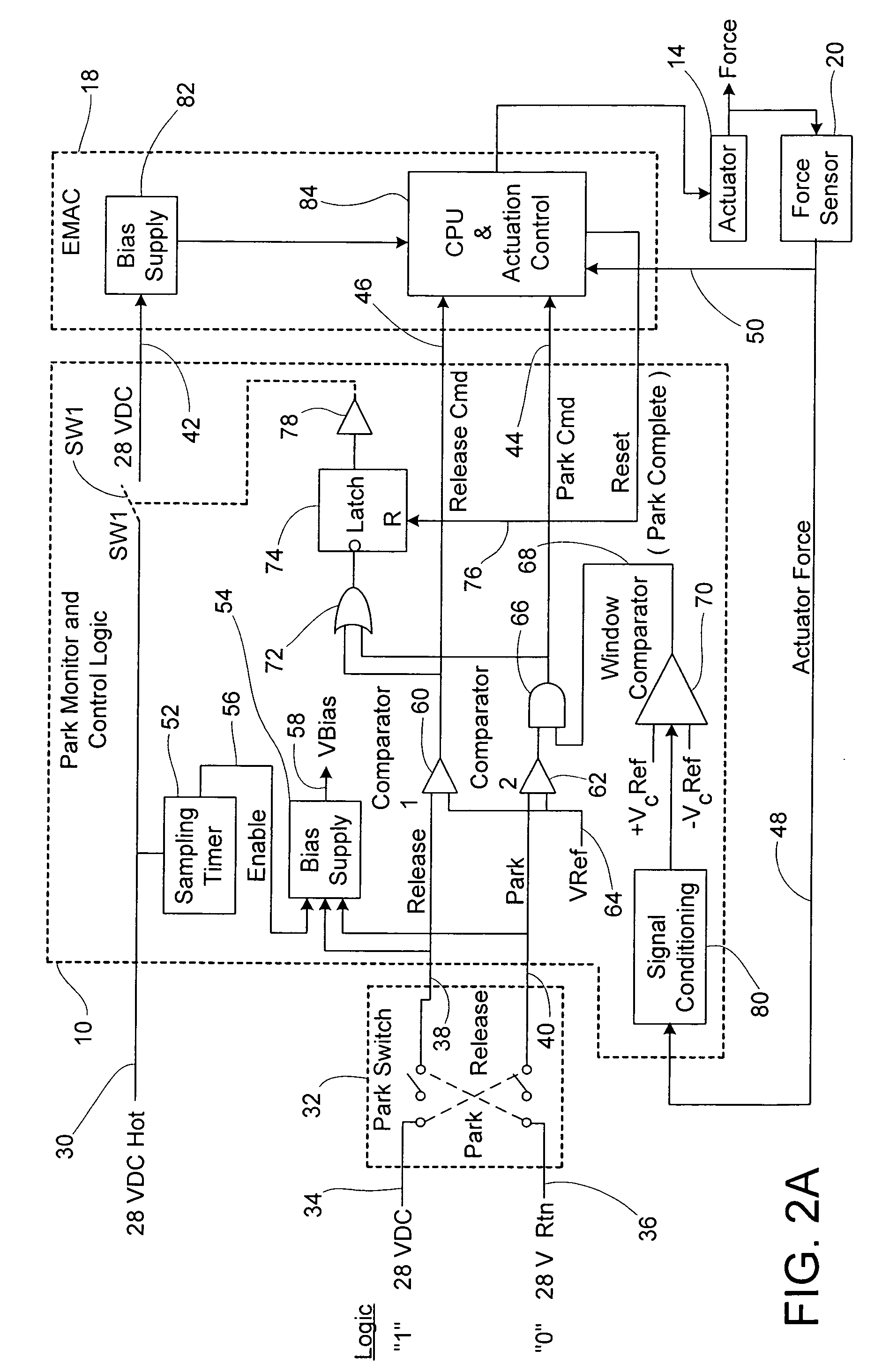 Low power parking brake force adjustment apparatus and method for electrically actuated brake systems
