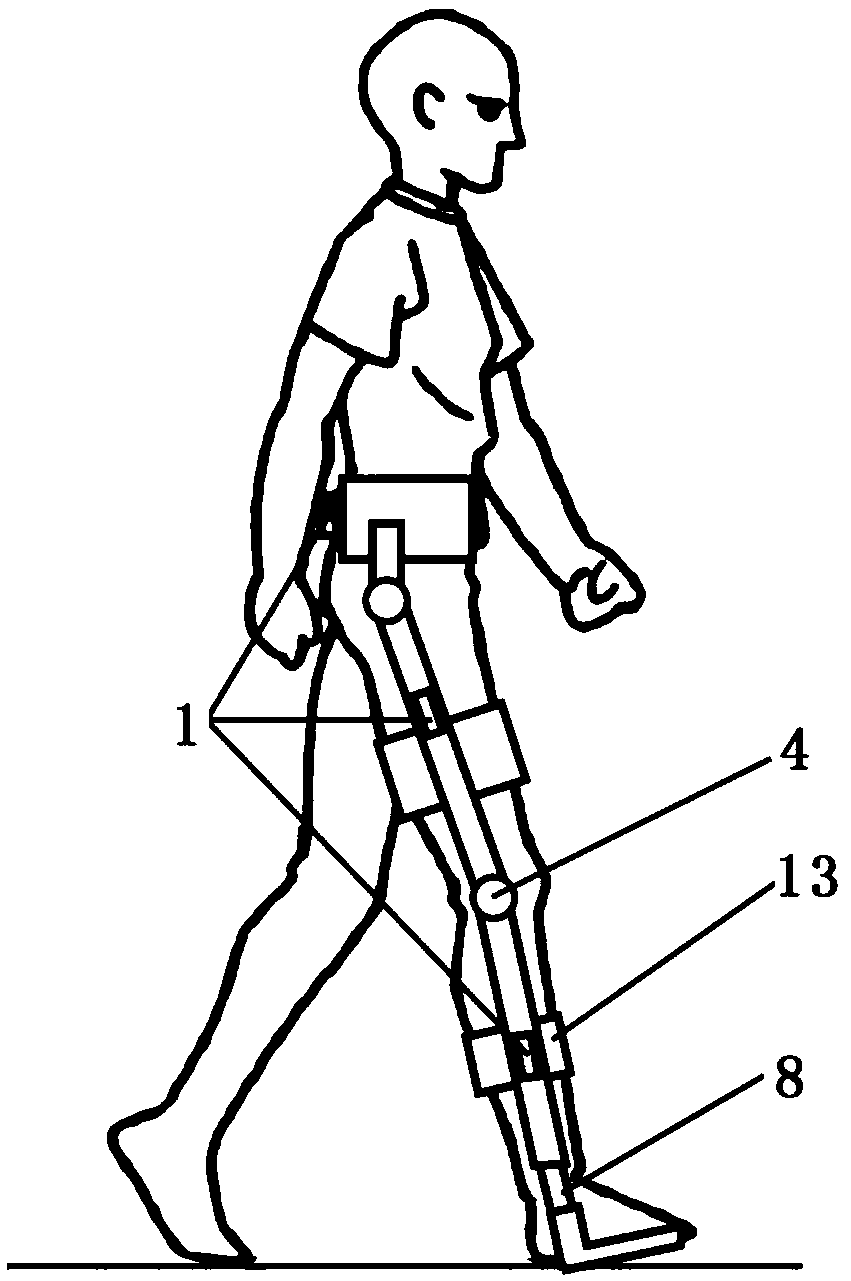 An exoskeleton walking aid system driven by functional muscle electrical stimulation