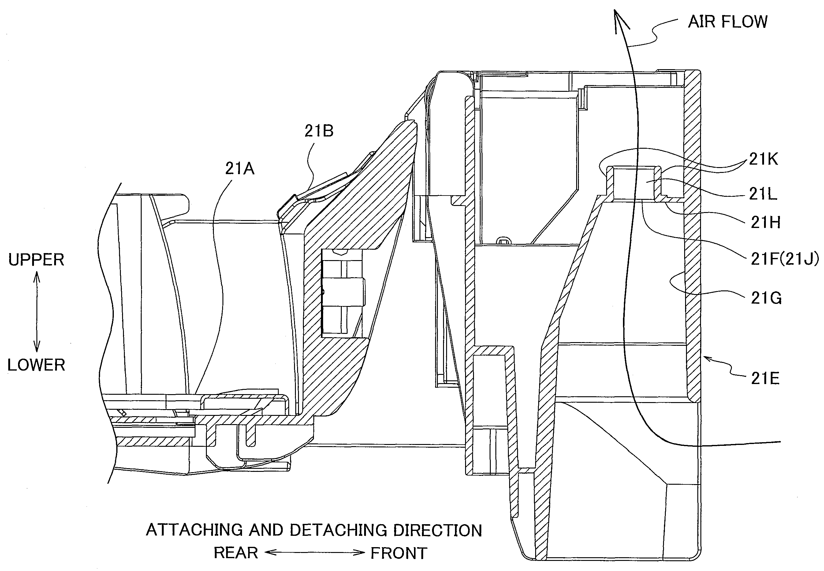 Image forming apparatus including a holding portion having an air vent