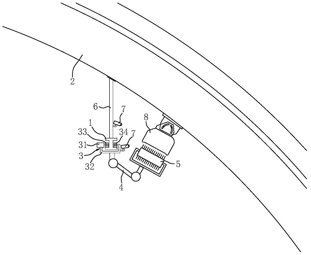 Rail-mounted full-automatic tunnel lamp cleaning device and control system thereof