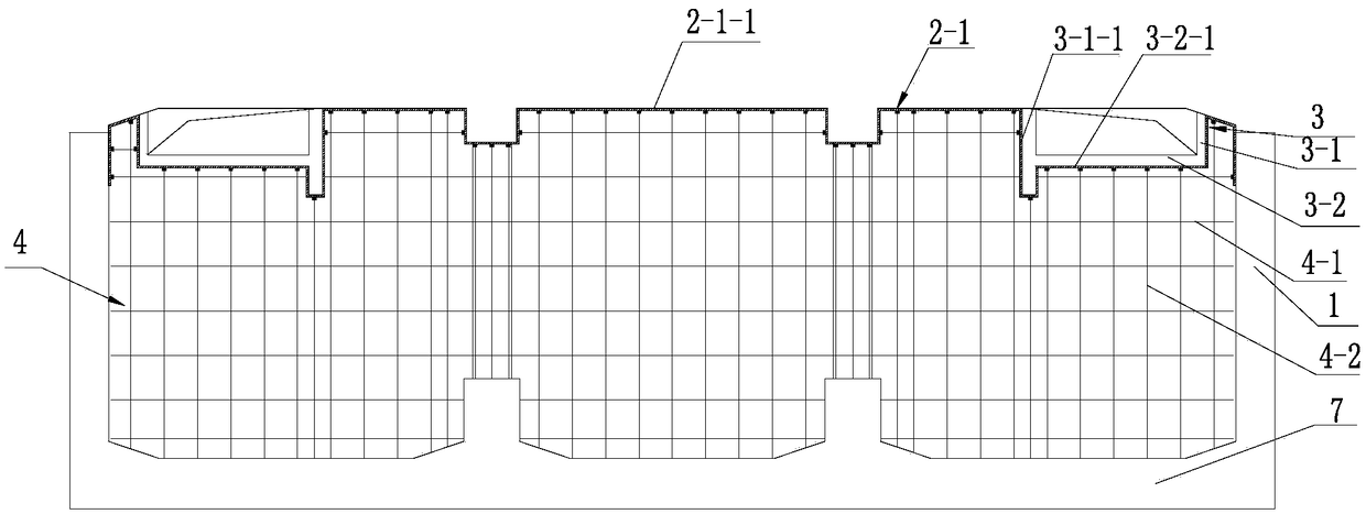 Construction method for simultaneously pouring metro rail top air passages and middle plate