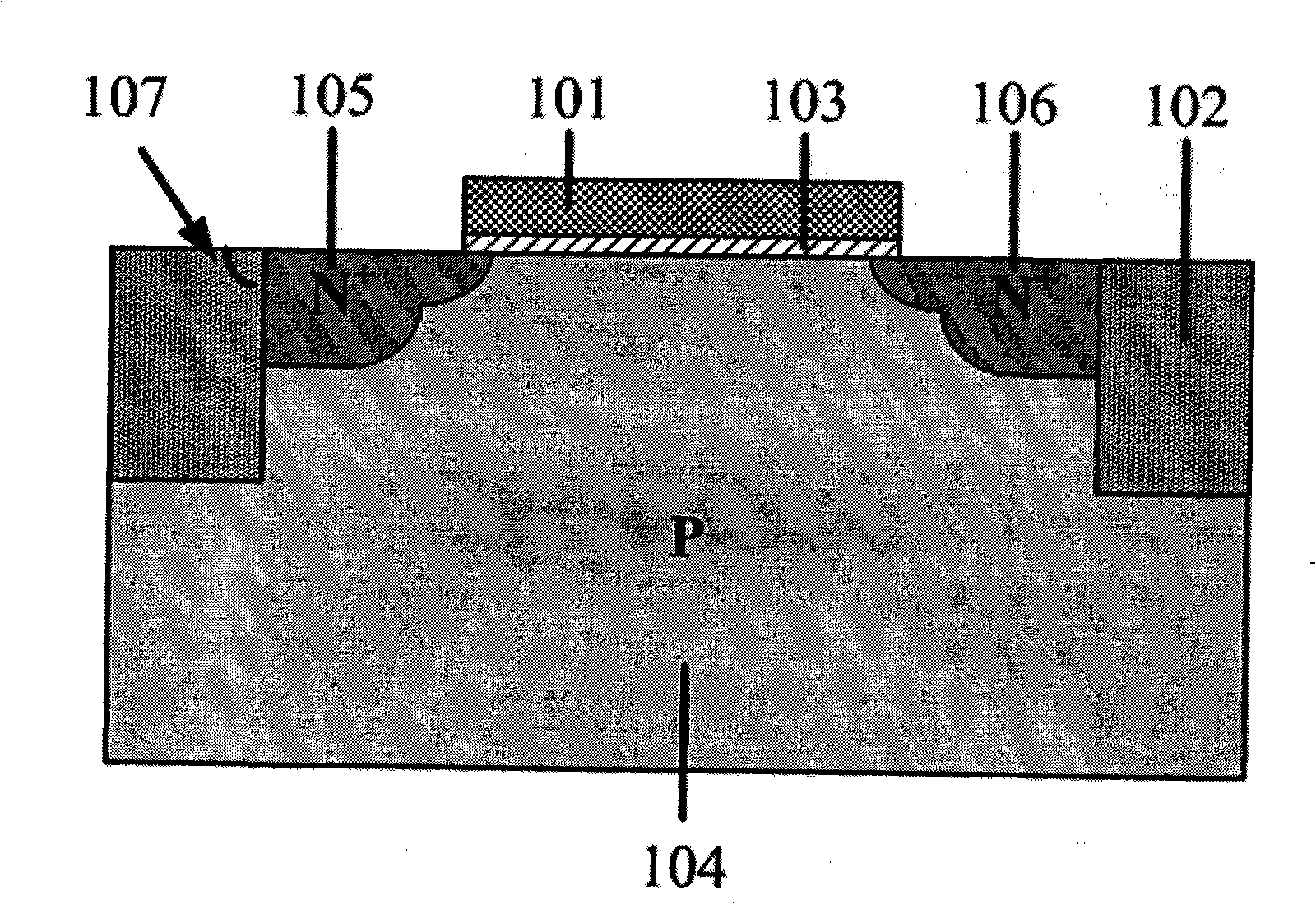 Method for improving MOSFET anti-single particle radiation and MOSFET component