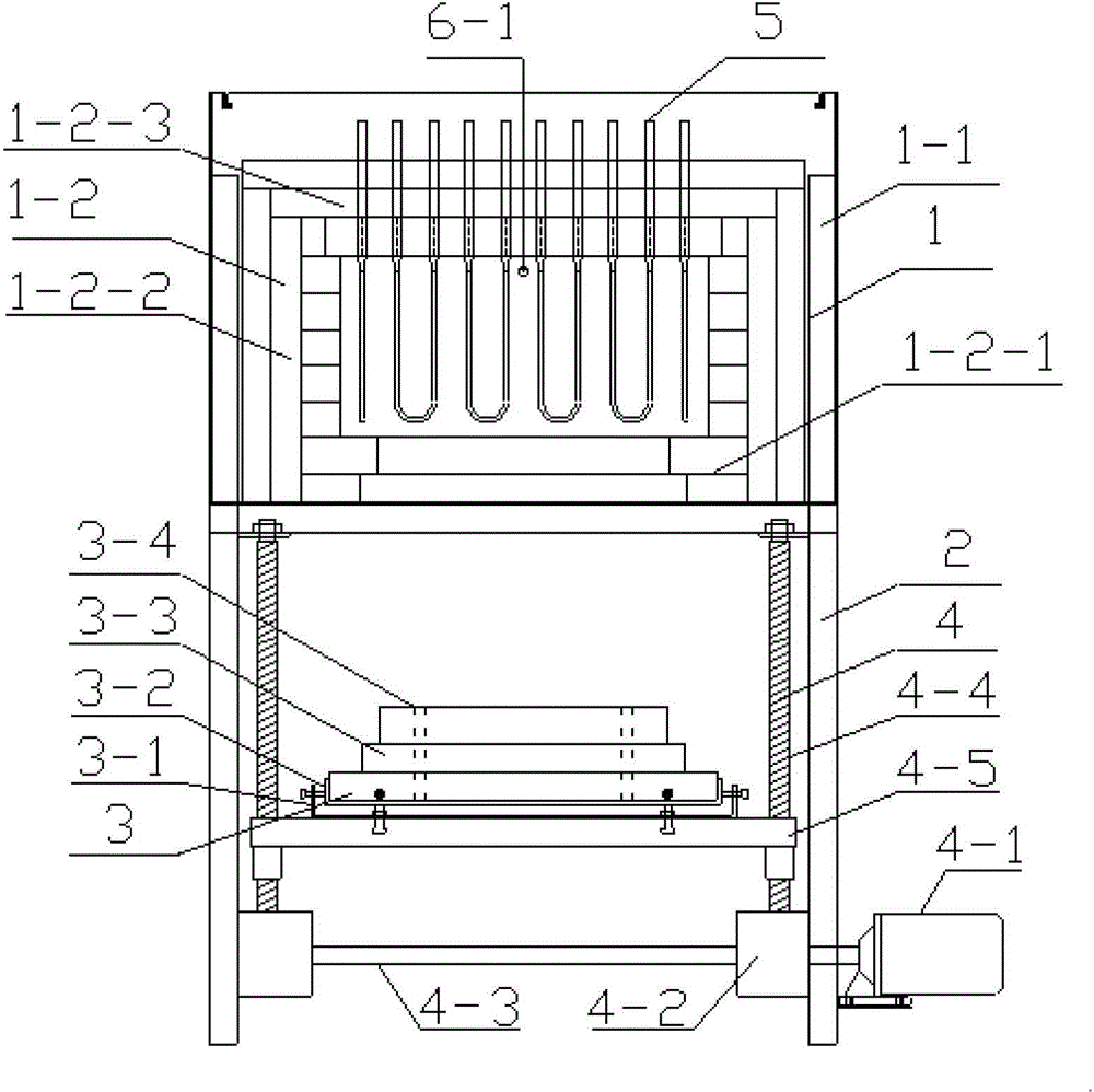 Efficient energy-saving high-temperature electric furnace with lifting furnace door and full-fiber hearth