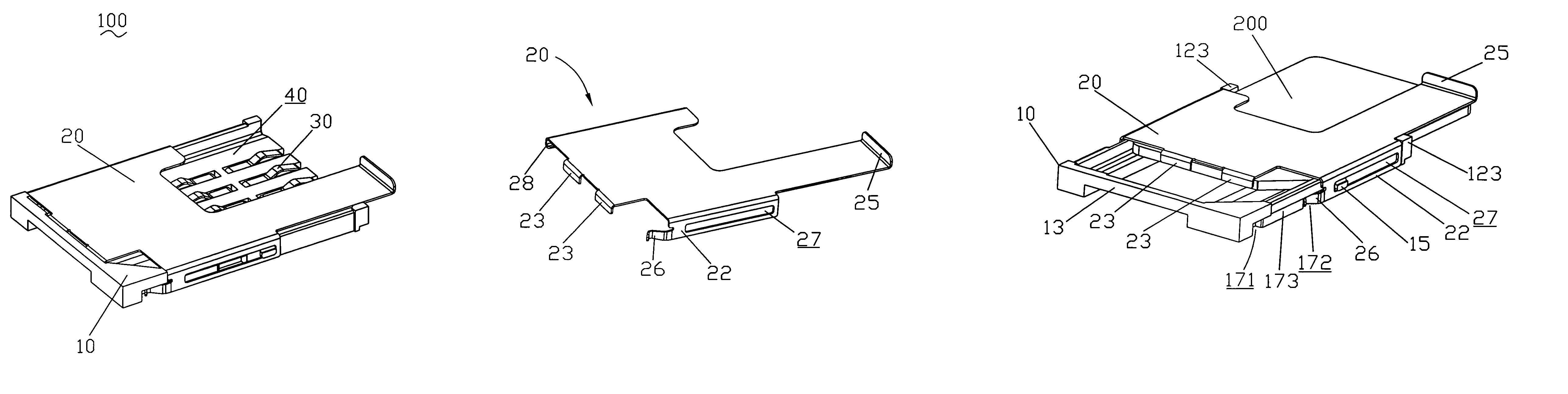 SIM card connector with card ejection mechanism