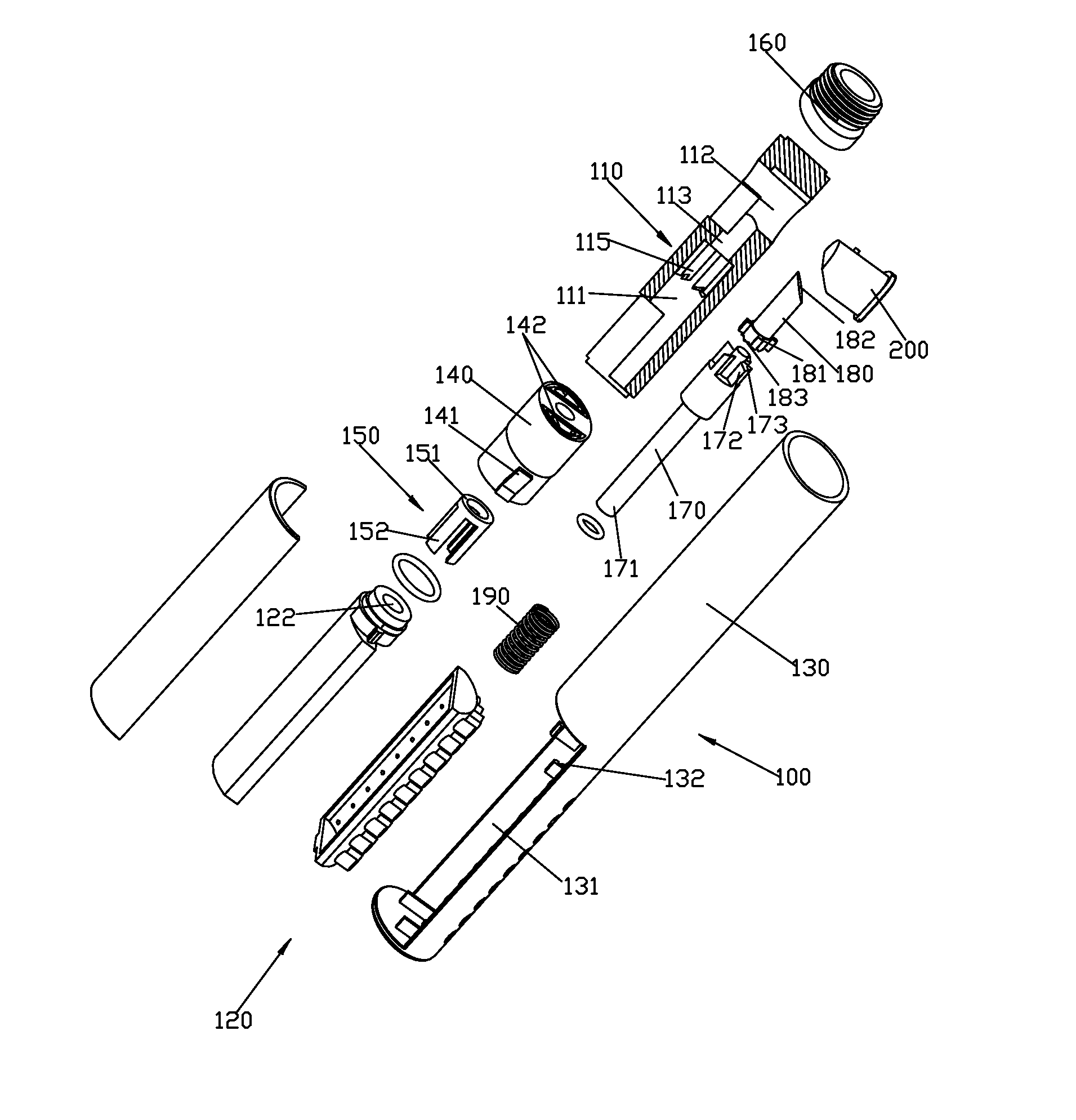 Flow adjusting device with a button