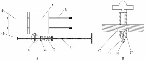 A device for detecting kinks in the tail rope of a hoisting machine