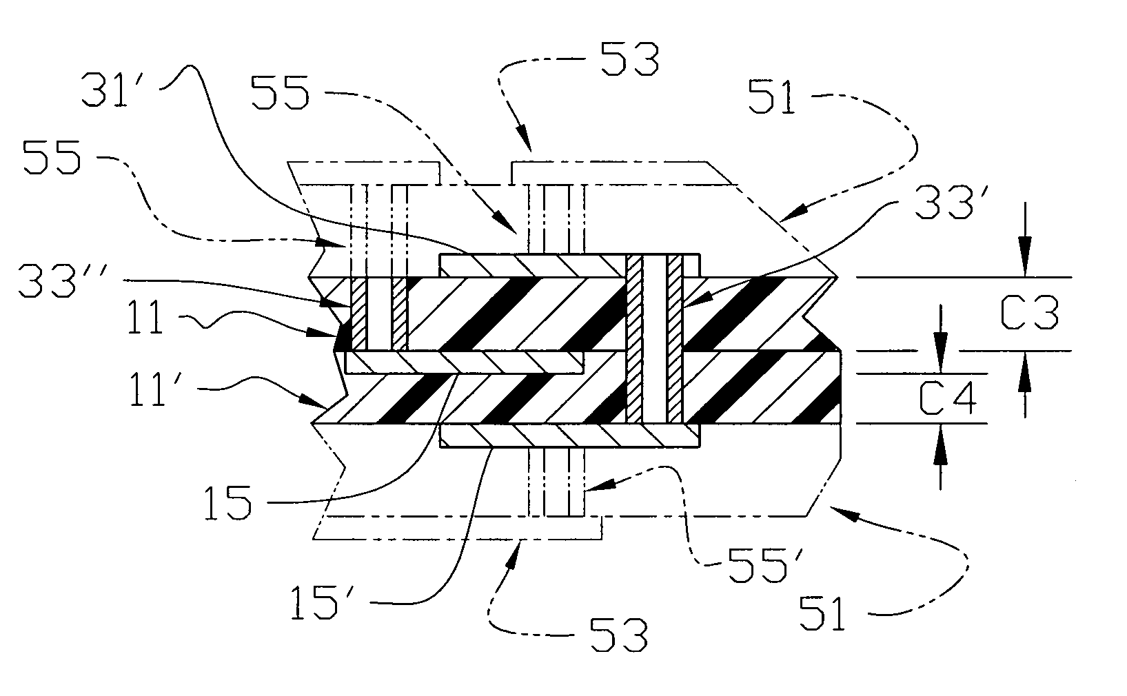 Method of making an internal capacitive substrate for use in a circuitized substrate and method of making said circuitized substrate