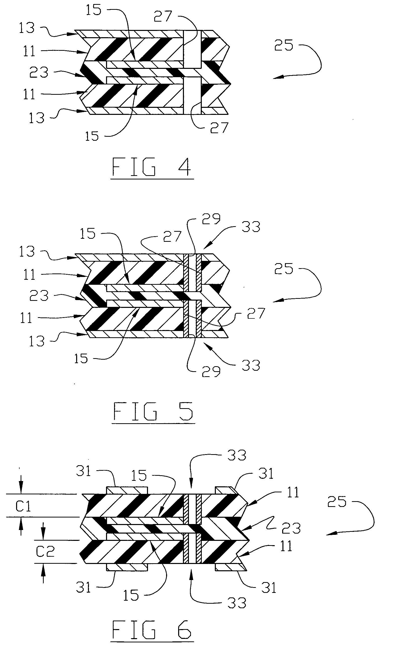 Method of making an internal capacitive substrate for use in a circuitized substrate and method of making said circuitized substrate