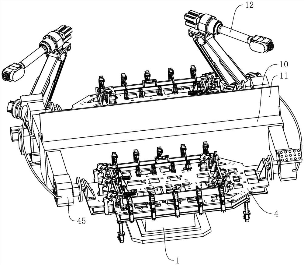 Fixing device for new energy automobile battery pack box frame and automatic welding system