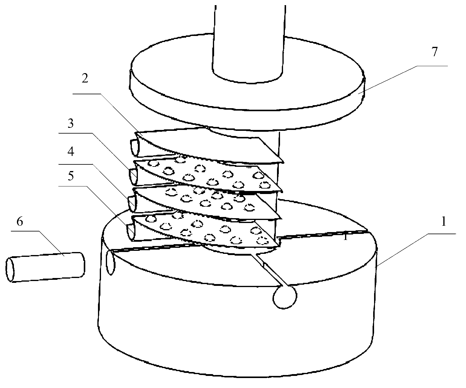Dynamic pressure gas thrust bearing with multiple layers of bubbling foils