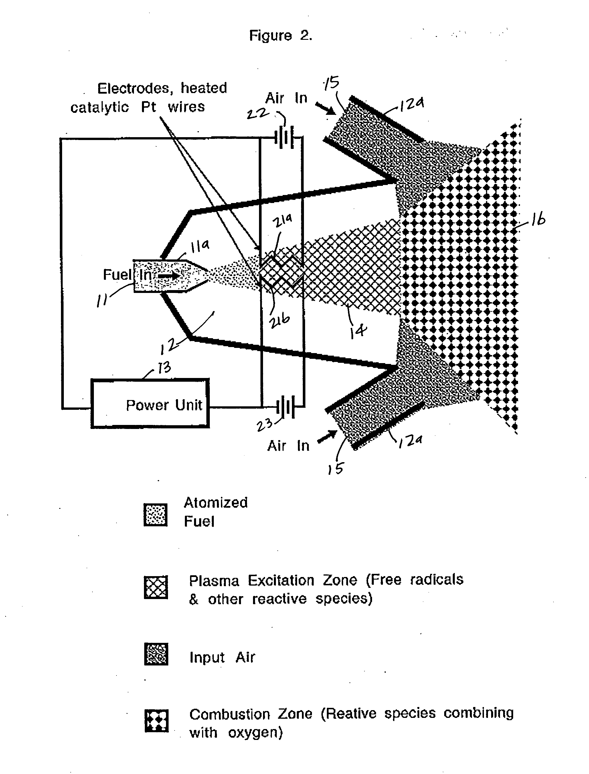 Plasma catalytic fuel injector for enhanced combustion