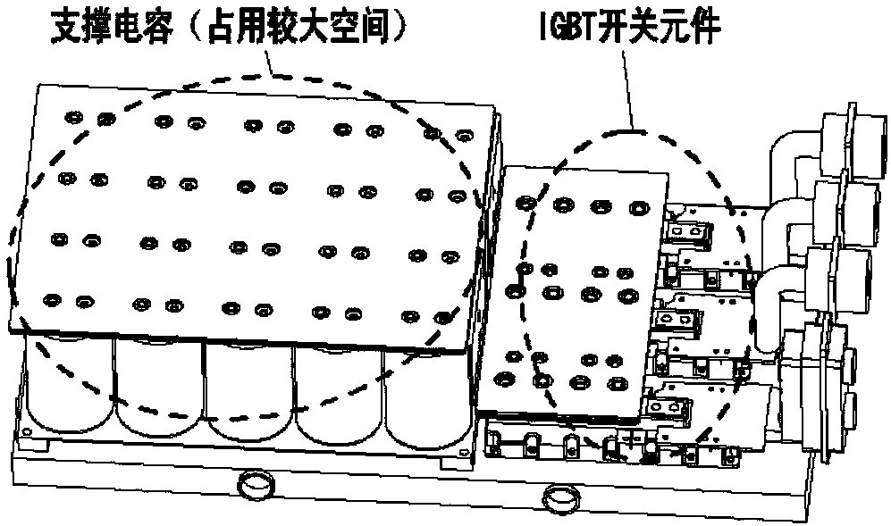 Self-spliced combined plate-shaped film capacitor