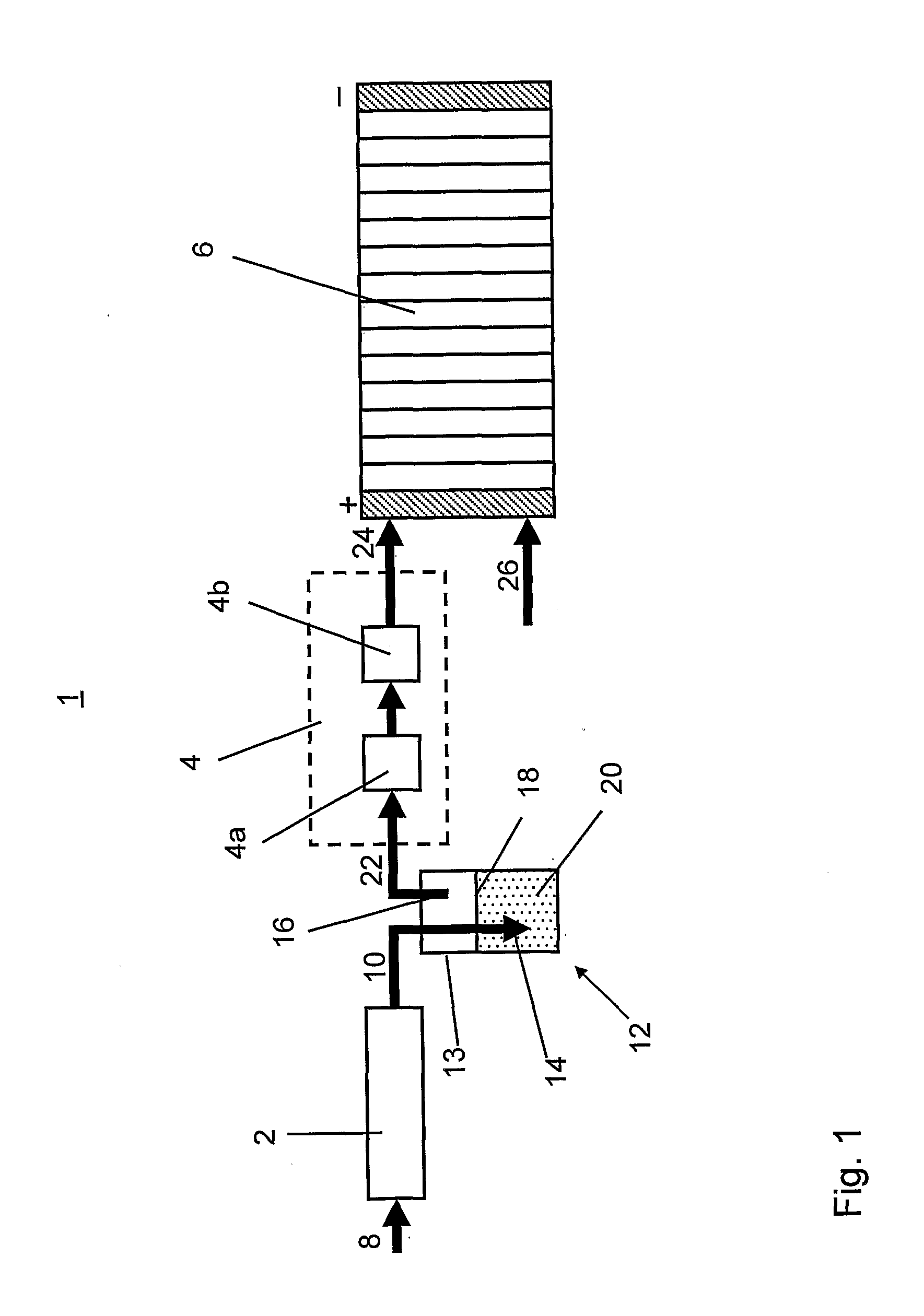 Arrangement and method for generating hydrogen from hydrocarbon fuel