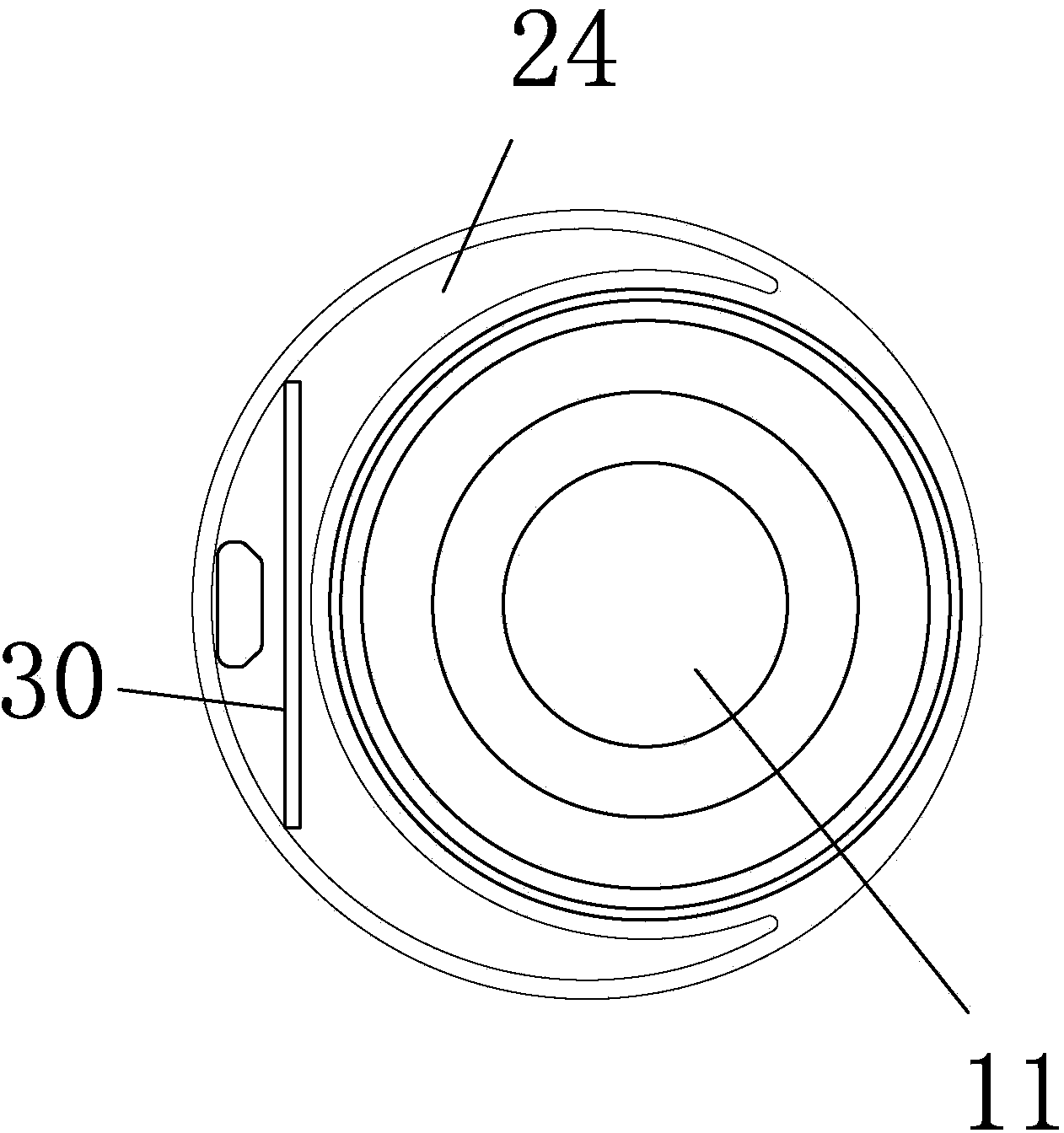 Acoustic structure with passive vibrating diaphragm unit